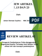 Review Artikel 02, 13 DAN 23: Anton Herman Suyitno: NIM 2020110063