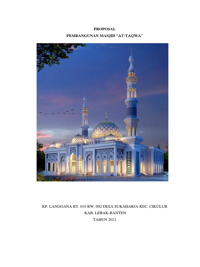 Proposal Pembangunan Masjid | PDF