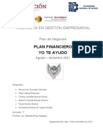 Plan Financiero - Yo Te Ayudo