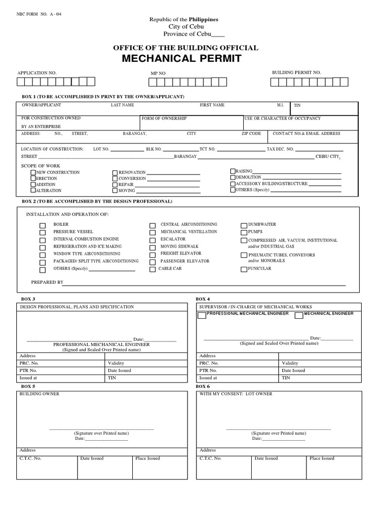 Mechanical Permit For Commercial Building Only PDF Elevator