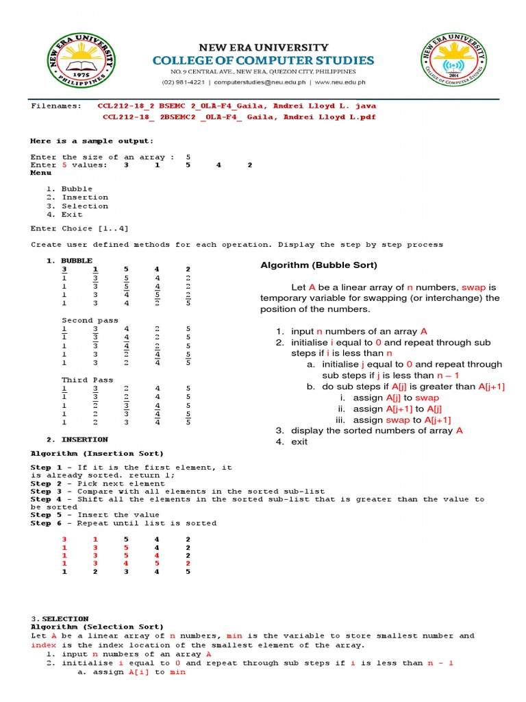 Java Sorting Algorithms Guide | PDF | Array Data Structure | Computer Data