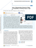 Study on the Mechanism of Nanoemulsion Removal of Water 