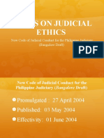 Rules On Judicial Ethics: New Code of Judicial Conduct For The Philippine Judiciary (Bangalore Draft)