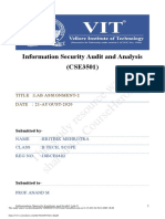 This Study Resource Was: Information Security Audit and Analysis (CSE3501)