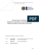 Integración Continua:: Solución A Los Problemas de Productividad y Calidad Del Código en Un Entorno Ágil Testigo