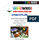 World Robot Olympiad 2021: Regular Category Senior Beginner Level