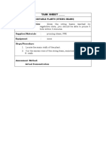 Task Sheet - : Title: Pruning Vegetable Plants (String Beans) Performance Objective