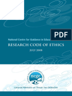 RESEARCH CODE of Ethics: National Centre For Guidance in Education (NCGE)