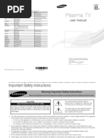 Samsung Plasma TV Manual