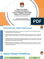 KPU - 2020 - Juknis - Materi Rapat Koordinasi Persiapan Pendaftaran Peserta PILKADA 2020 Dengan DPP Parpol