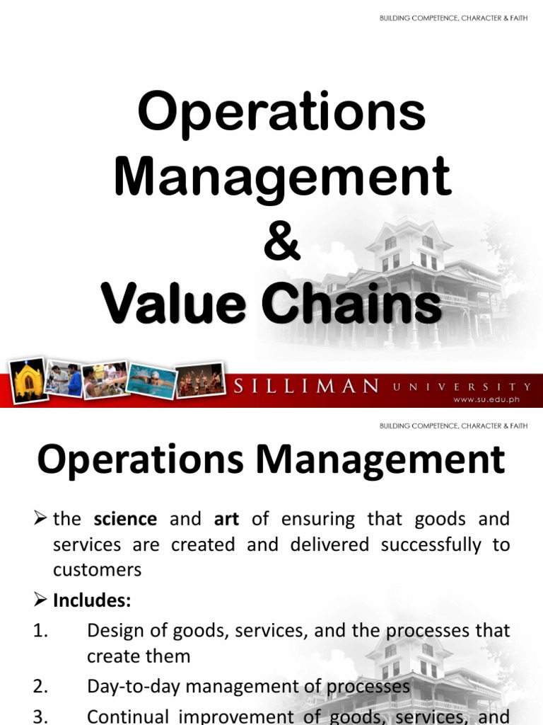 Operations Management and Value Chains | PDF | Goods | Strategic Management