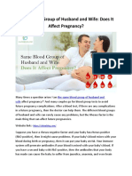 Same Blood Group of Husband and Wife: Does It Affect Pregnancy?