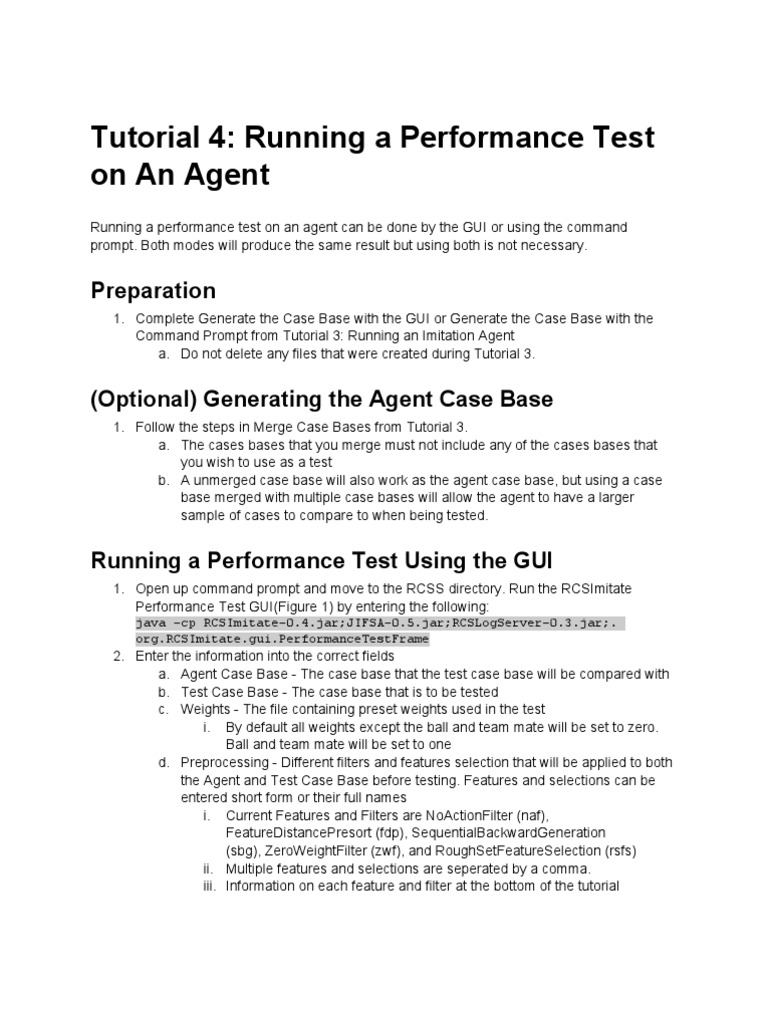 Tutorial Running A Performance Test On An Agent | PDF | Filename ...