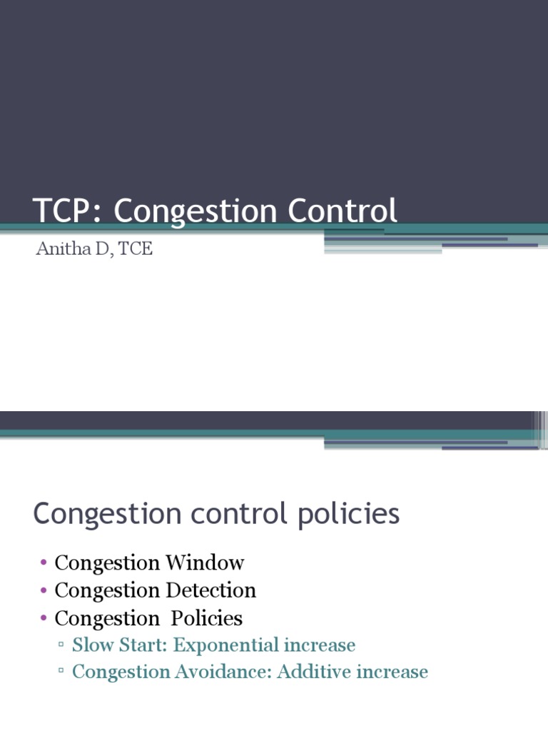 TCP Congestion Control Mechanisms | PDF | Technology & Engineering