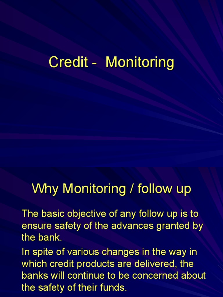 Importance of Credit Monitoring in Banks | PDF | Banks | Debits And Credits
