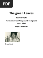 The Green Leaves: by Grace Ogot's Full Summary and Analysis With Background Topics Linked Helpful For Exams