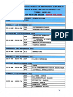 Class Xii Date Sheet Minor Subjects 21102021