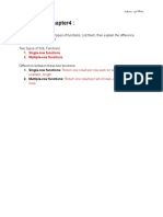 Prelab. For Chapter4:: Question:There Are Two Types of Functions, List Them, Then Explain The Difference