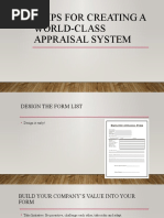 The Tips For Creating A World-Class Appraisal System