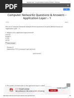 Application Layer - Computer Networks Questions & Answers - Sanfoundry