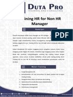 Regular Training - Training HR For Non HR Manager