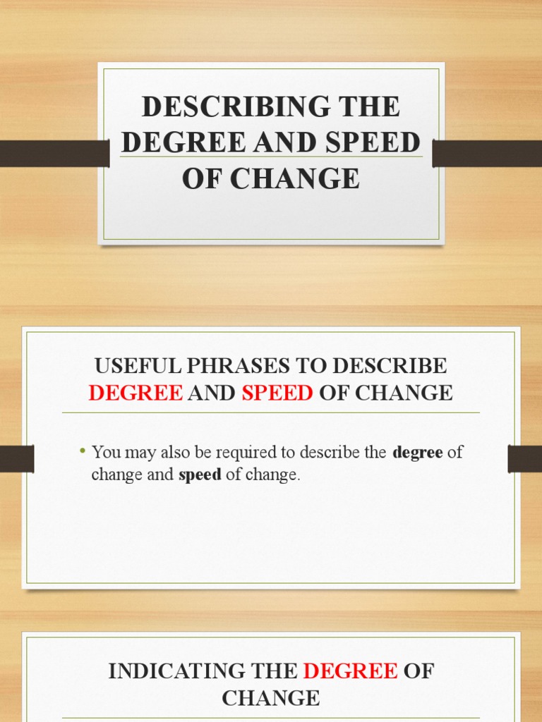 Phrases for Describing Change Dynamics | PDF