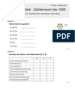 Klassenarbeit - Zahlenraum Bis 1000: Welche Zahl Ist Gemeint?