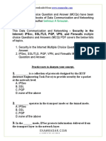 CH 32 Security in The Internet IPSec SSLTLS PGP VPN and Firewalls Multiple Choice Questions and Answers PDF