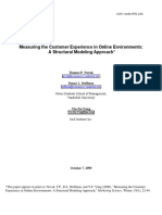 Measuring The Customer Experience in Online Environments: A Structural Modeling Approach