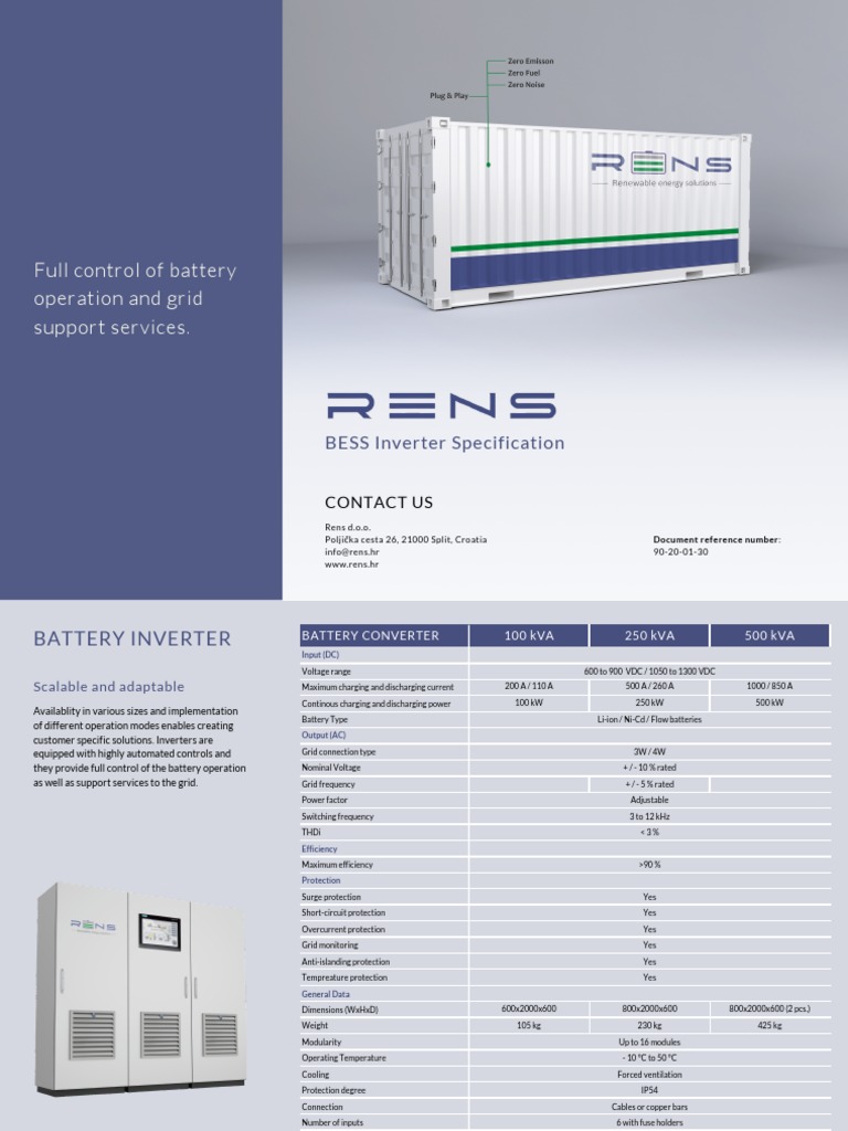 Battery Inverter and Converter Specifications | PDF | Power Inverter ...