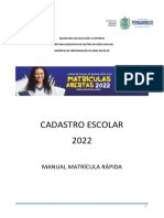 Cadastro e matrícula rápida na rede escolar