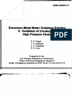 Zirconium Metal-Water Oxidation Kinetics V. Oxidation of Zircaloy in High Pressure Steam