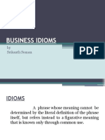 Business Idioms: by Srikanth Soman