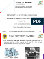 Unit - 2 - Starter Drive Mechanisms