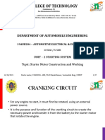 Unit - 2 - Starter Motor Construction and Working