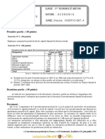 Devoir de Contrôle N°2 - Économie - 3ème Economie Gestion (2009-2010) MR EL KANEZ