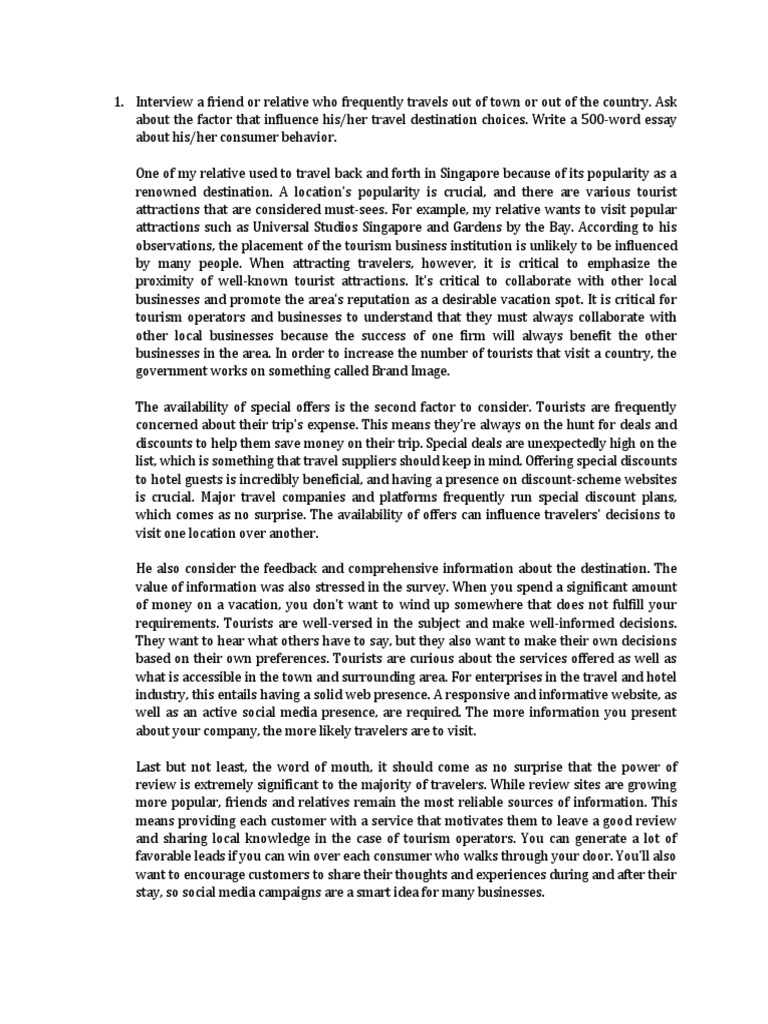 Factors Influencing Travel Choices | PDF | Tourism | Social Media
