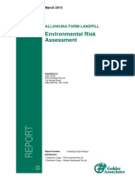 Environmental Risk Assessment: Allawuna Farm Landfill