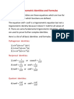 All Trigonometric Identities and Formulas