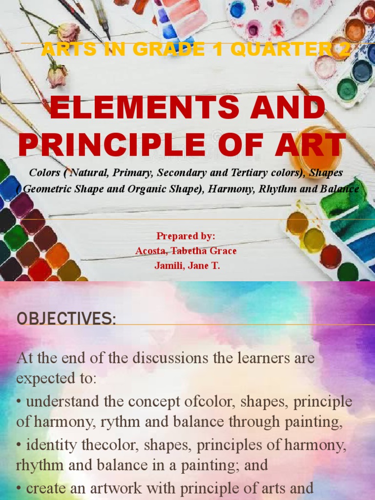 Grade 1 Art Principles and Activities | PDF | Composition (Visual Arts ...