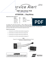 Service Alert: IGBT Gate Driver PCB ATTENTION - Plug Wiring