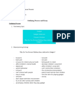 Outlining Process and Essay