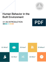 Human Behavior in The Built Environment: 01 An Introduction