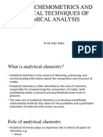 Sch2105: Chemometrics and Classical Techniques of Chemical Analysis