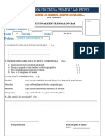 Examen Mensual de Personal Social Mes de Octubre