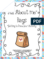 "All About Me": "Getting To Know You" Activity