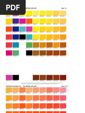 PANTONE CMYK Color Chart Guide | PDF | Light | Image Processing