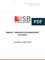 Man101 - Principles of Management Unit Guide: Trimester 1 2021-2022