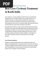 Liver Cirrhosis Treatment in Kochi India