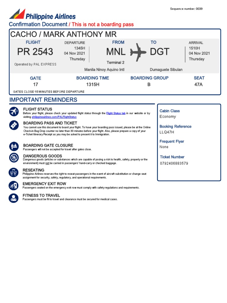 PAL Flight Status and Travel Reminders | PDF | Aviation | Transport